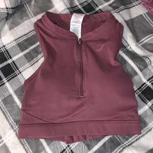 Gym shark zip up sports bra